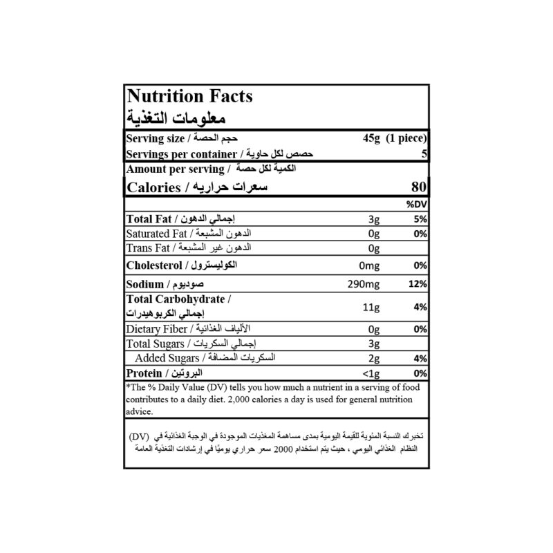 Nutritional Facts Of Arabic Bread