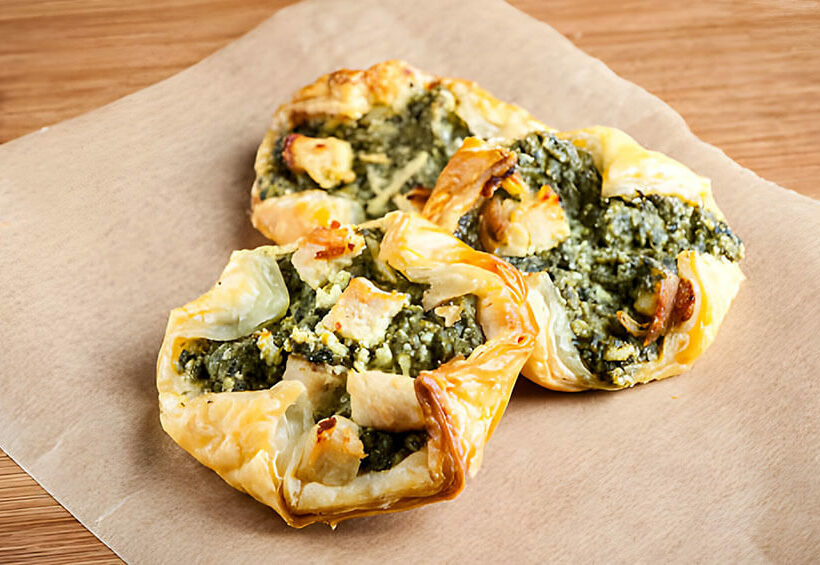 Spinach-chicken-puff-pastry