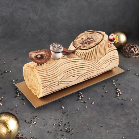 Traditional Hazelnut Yule Log