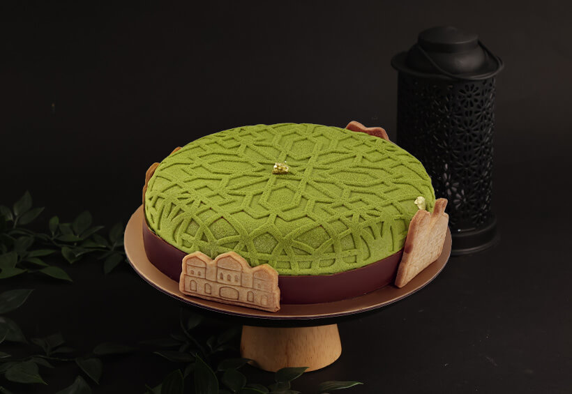Pistachio Chocolate Mousse Cake